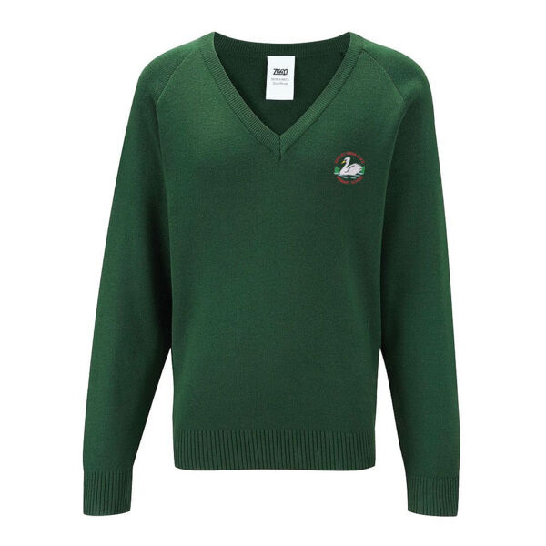 Hanley Swan knitted v-neck sweater Thumbnail